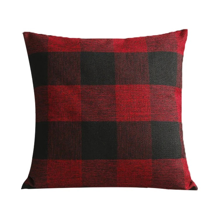 Cozy Check Throw Pillow Cover in Country Home Decor