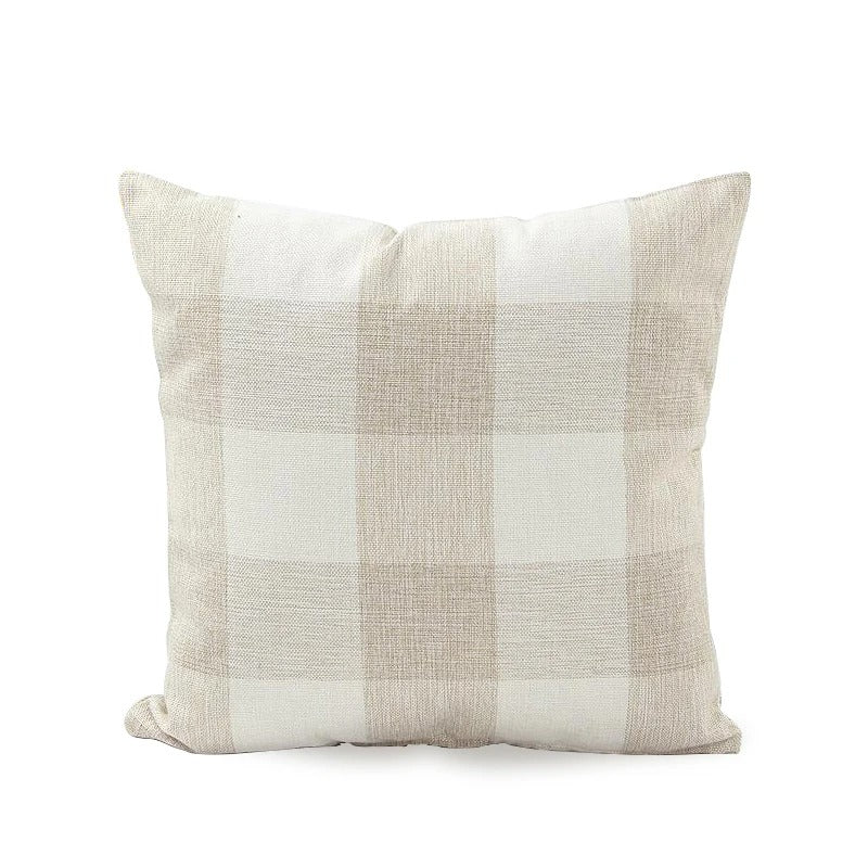Cozy Check Throw Pillow Cover in Country Home Decor