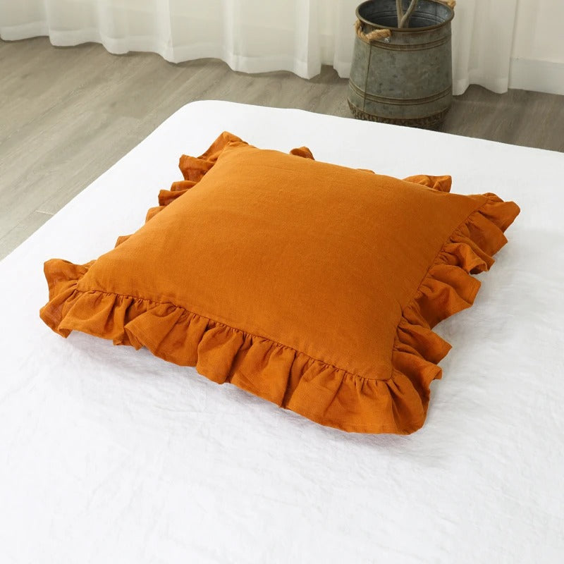 Delicate Gathered Cotton Pillow Case