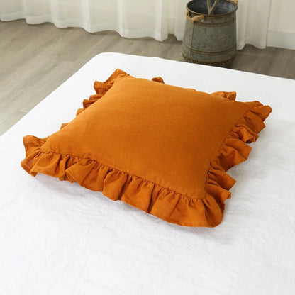 Delicate Gathered Cotton Pillow Case
