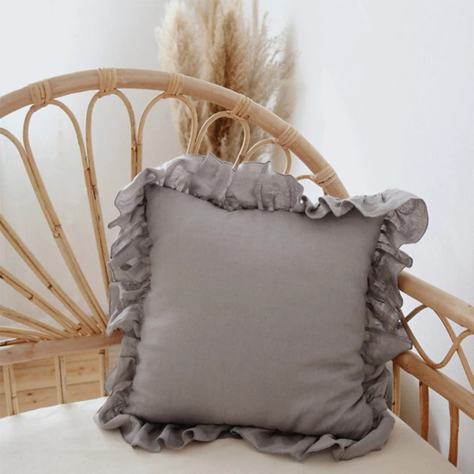Delicate Gathered Cotton Pillow Case