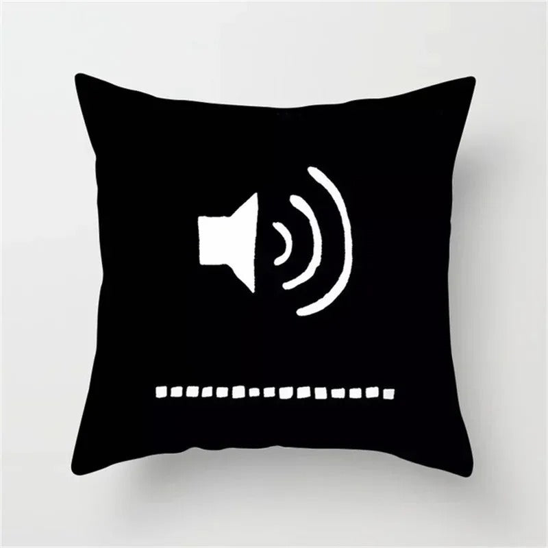 Stylish Graphic Print Pillow Cover