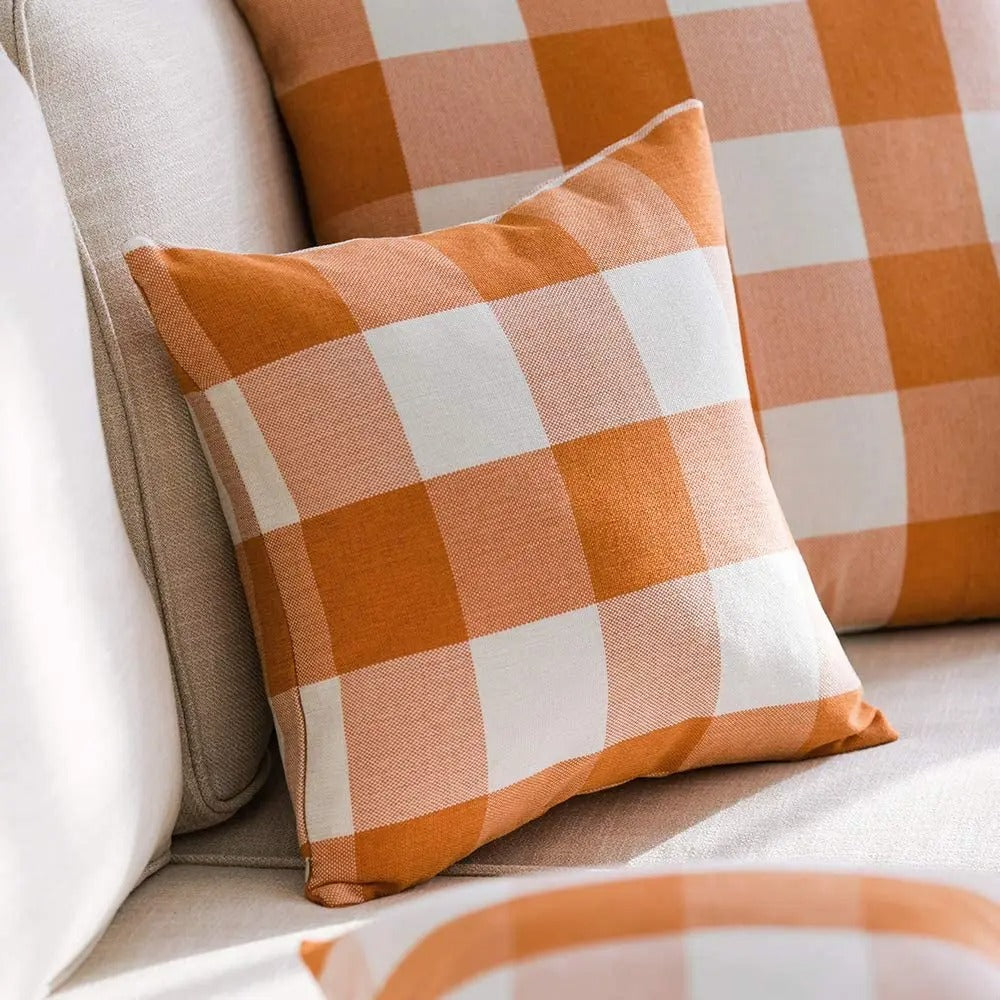 Classic Plaid Home Cushion Cover - Luxicro