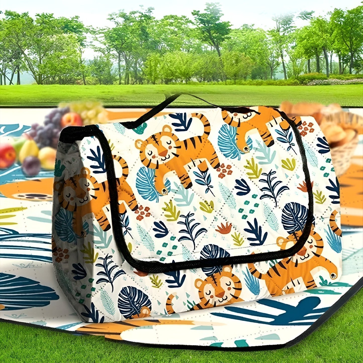 Portable Baby Play Pad with Padded Waterproof Mat