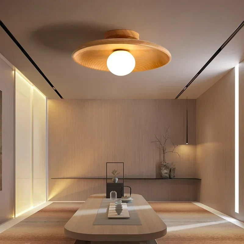 Natural Wooden Drop Light - Luxicro