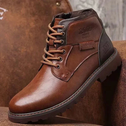Stylish Men's Low Cut Lace Up Snow Boots - Luxicro