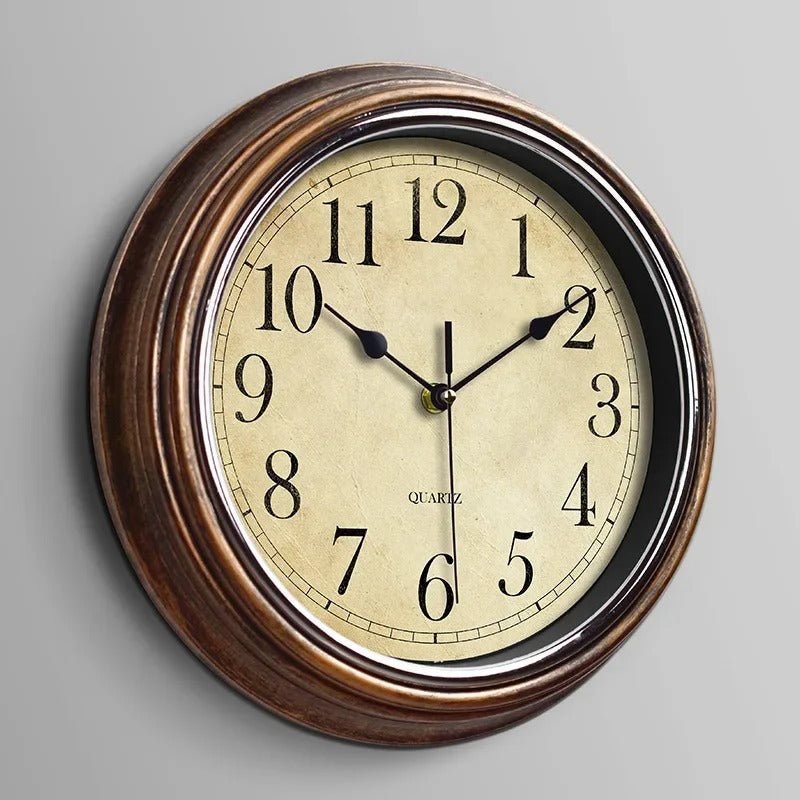 Quiet Natural Wood Large Wall Clock 30cm - Luxicro