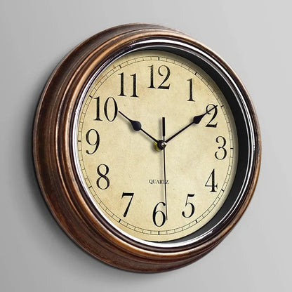 Quiet Natural Wood Large Wall Clock 30cm - Luxicro