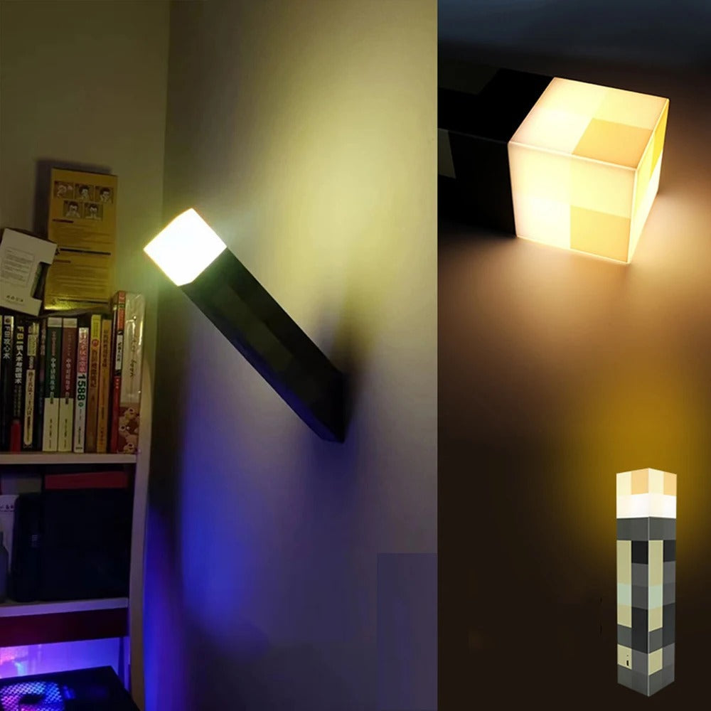 Colorful Minecraft Table Lamp