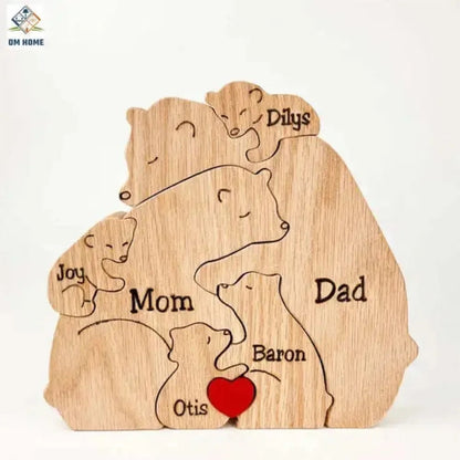 Personalized Bear Family Decoration Figurine
