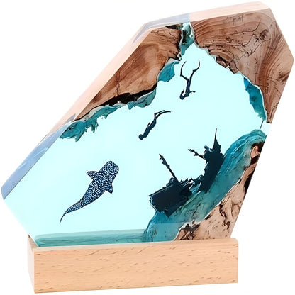 Cool Coastal Glass Table Lamp