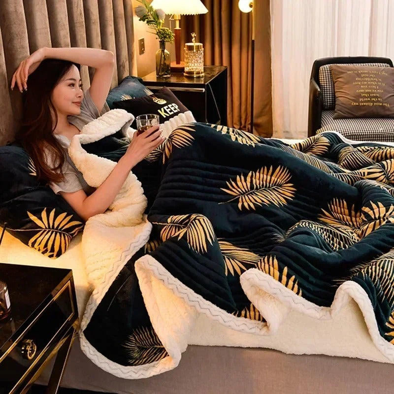Plush Fuzzy Thermal Throw Blanket
