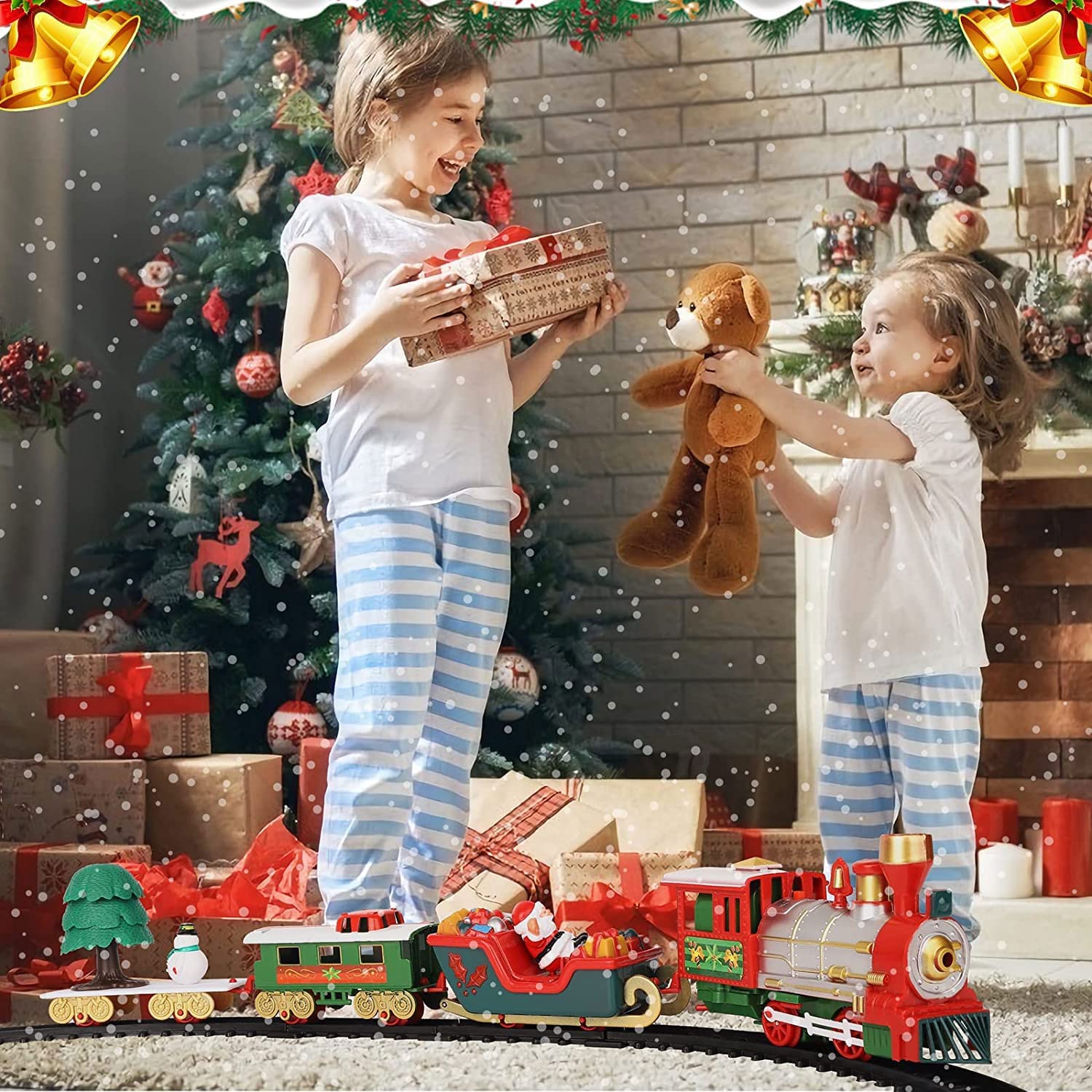 Festive Holiday Model Train Table Set - Luxicro