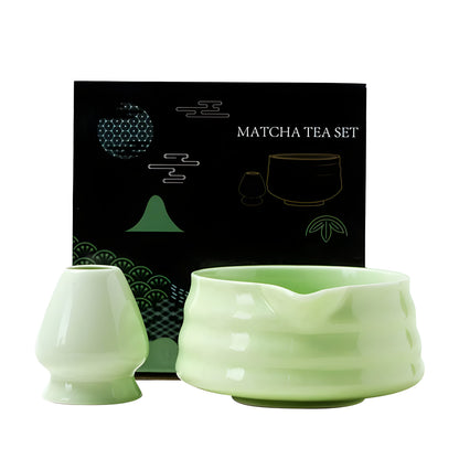 Tranquil Green Tea Ceramic Mug Set