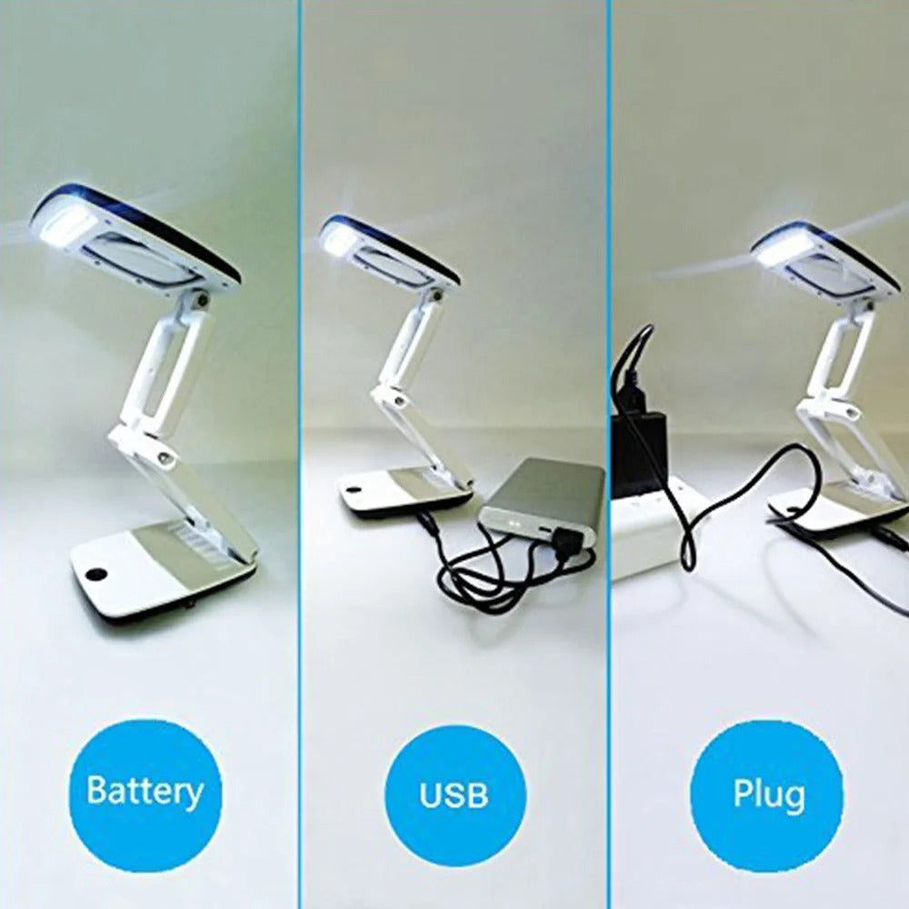 Big LED Magnifier with Flexible Arm