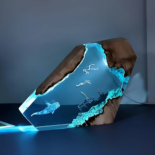Cool Coastal Glass Table Lamp - Luxicro