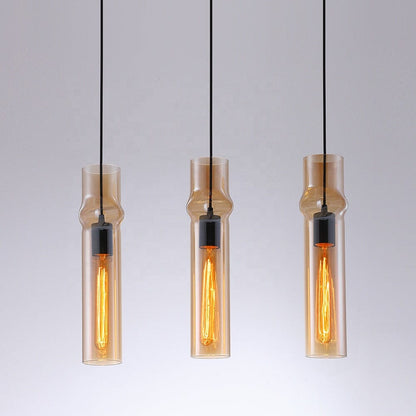 Contemporary Dark Grey Glass Hanging Light Fixtures