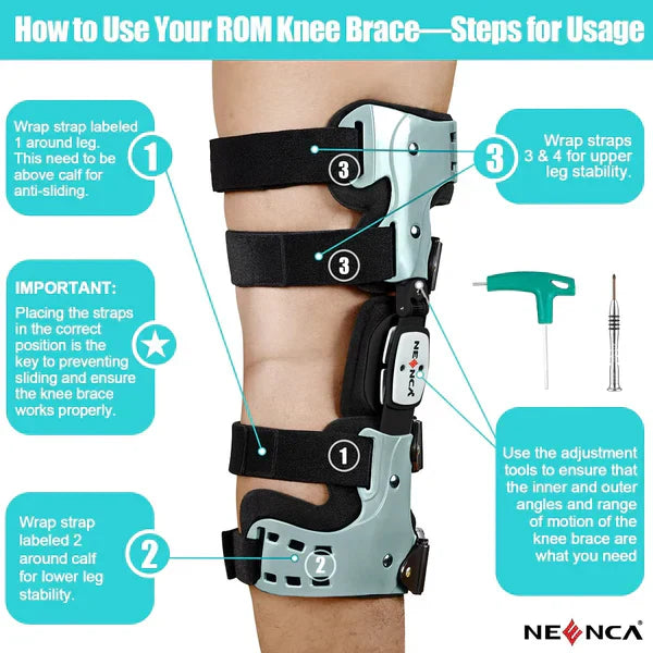 Comfortable Knee Support Wrap with Stability Strap