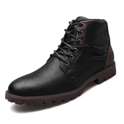 Stylish Men's Low Cut Lace Up Snow Boots