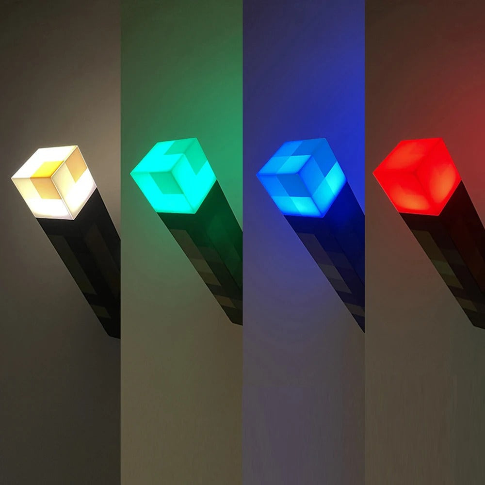 Colorful Minecraft Table Lamp