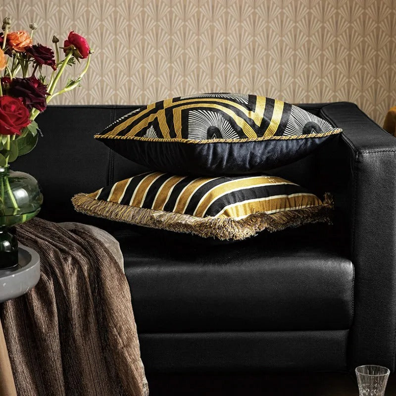 Luxury Yellow Pillowcase with Bee Pattern