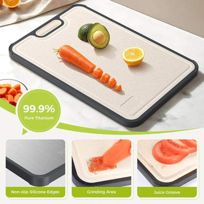 Durable Kitchen Cutting Board with Juice Channels