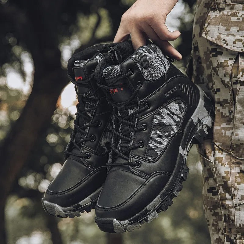 Rugged Waterproof Men's Hiking Boot - High Top, Suede