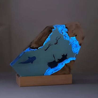 Cool Coastal Glass Table Lamp