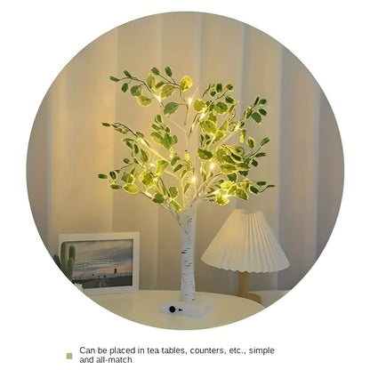 Rustic Tree Table Lamp – Soft LED Light