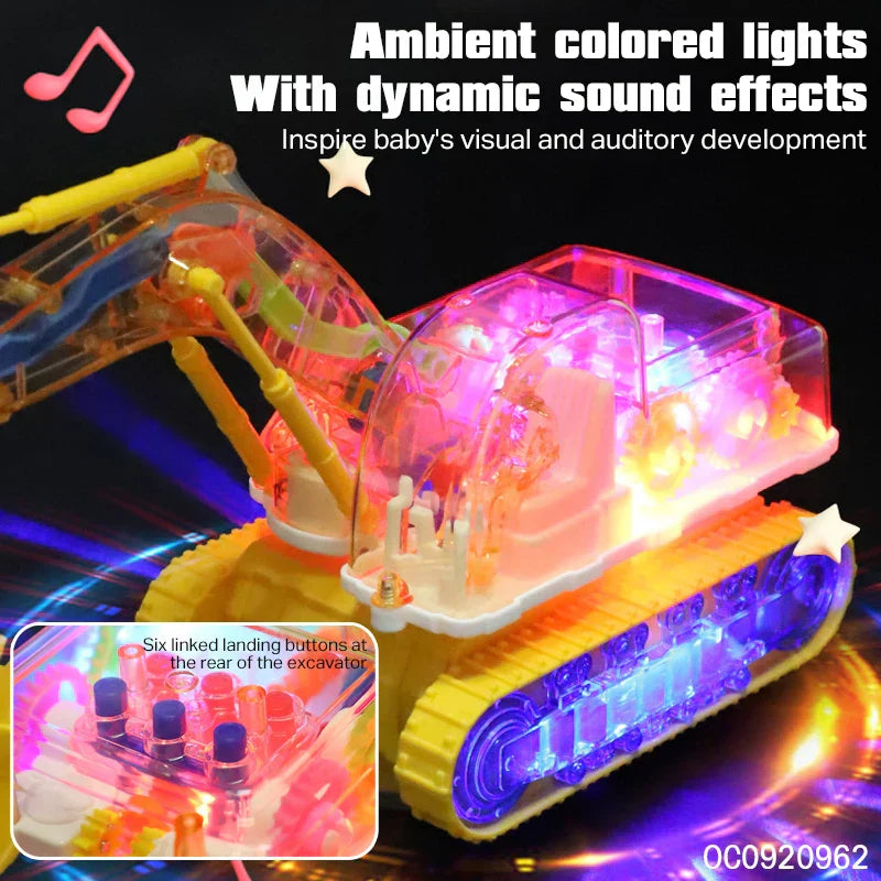Colorful Musical LED Excavator Toy