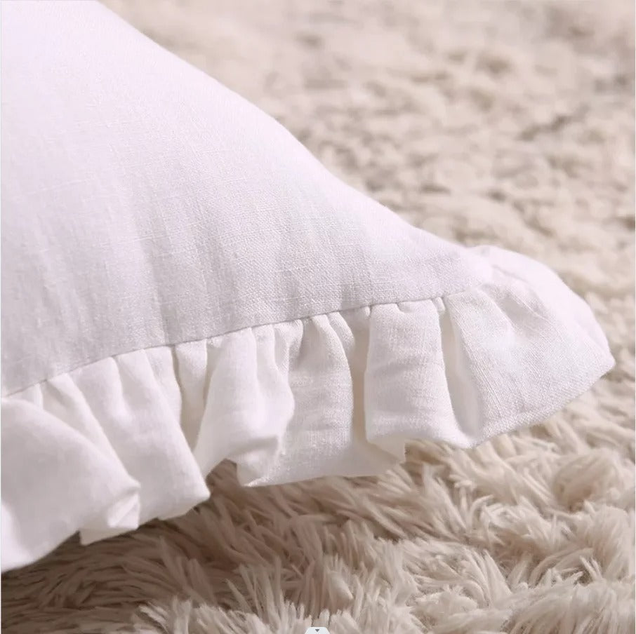 Delicate Gathered Cotton Pillow Case