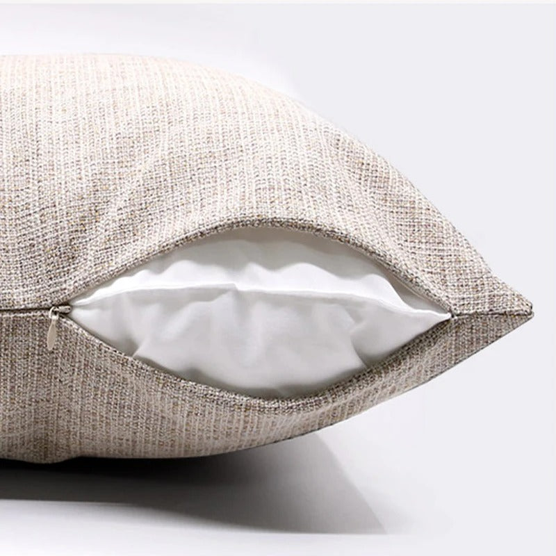 Decorative Cotton Pillow Case with Bright Fringe Trim