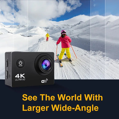 HD Action Cam - Waterproof Wi-Fi Camera for Outdoor Sports