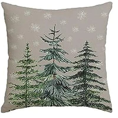 Holiday Green Christmas Pillow Cover 45x45 cm