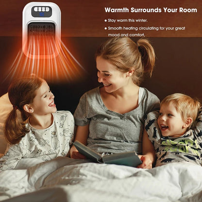 Compact Electric Space Heater with Remote
