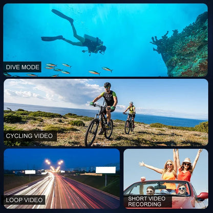 HD Action Cam - Waterproof Wi-Fi Camera for Outdoor Sports