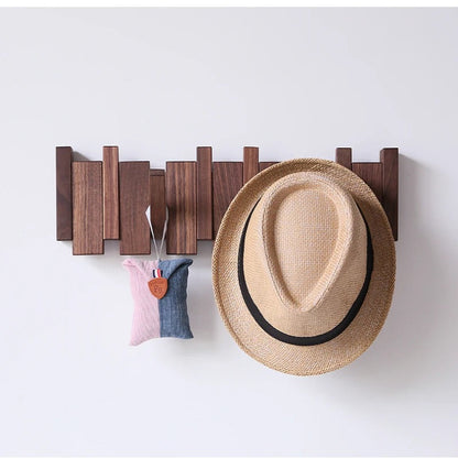 Rustic Wood Coat Hook Rack Hanger