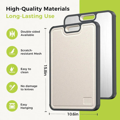 Durable Kitchen Cutting Board with Juice Channels