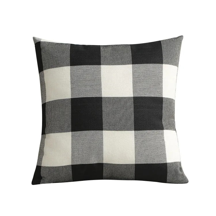Cozy Check Throw Pillow Cover in Country Home Decor