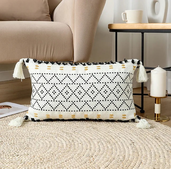 Soft Velvet Pillowcase with Embellished Tufted Design - Luxicro