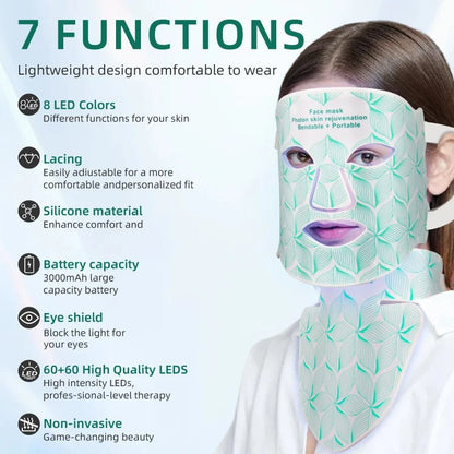 Advanced LED Face Mask for Skin Rejuvenation Therapy