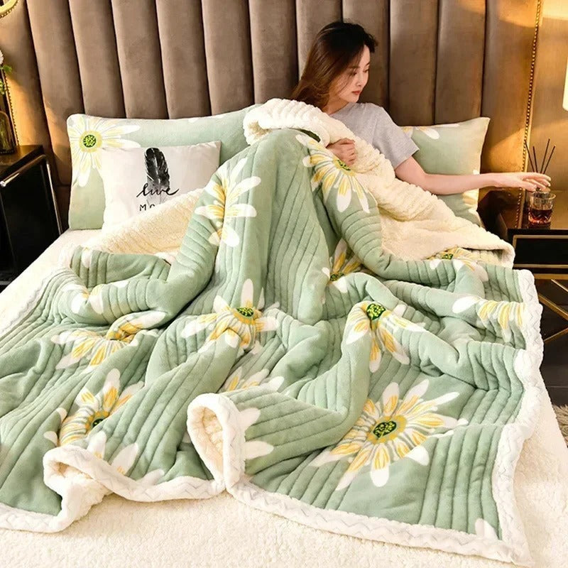 Plush Fuzzy Thermal Throw Blanket