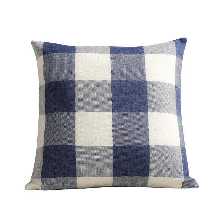 Cozy Check Throw Pillow Cover in Country Home Decor