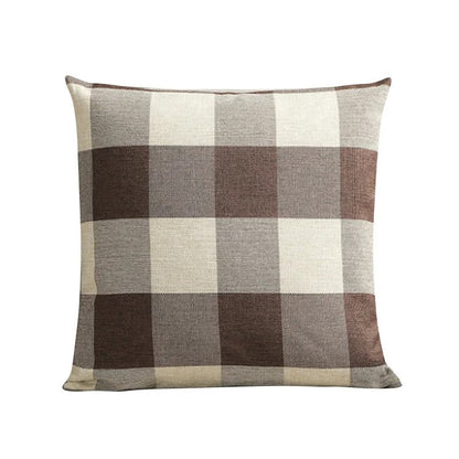Cozy Check Throw Pillow Cover in Country Home Decor