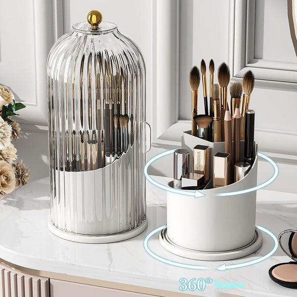 Spinning Cosmetic Brush Organizer Case - Luxicro