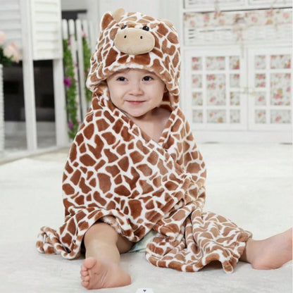 Cozy Kids Hooded Towel with Fun Animal Print