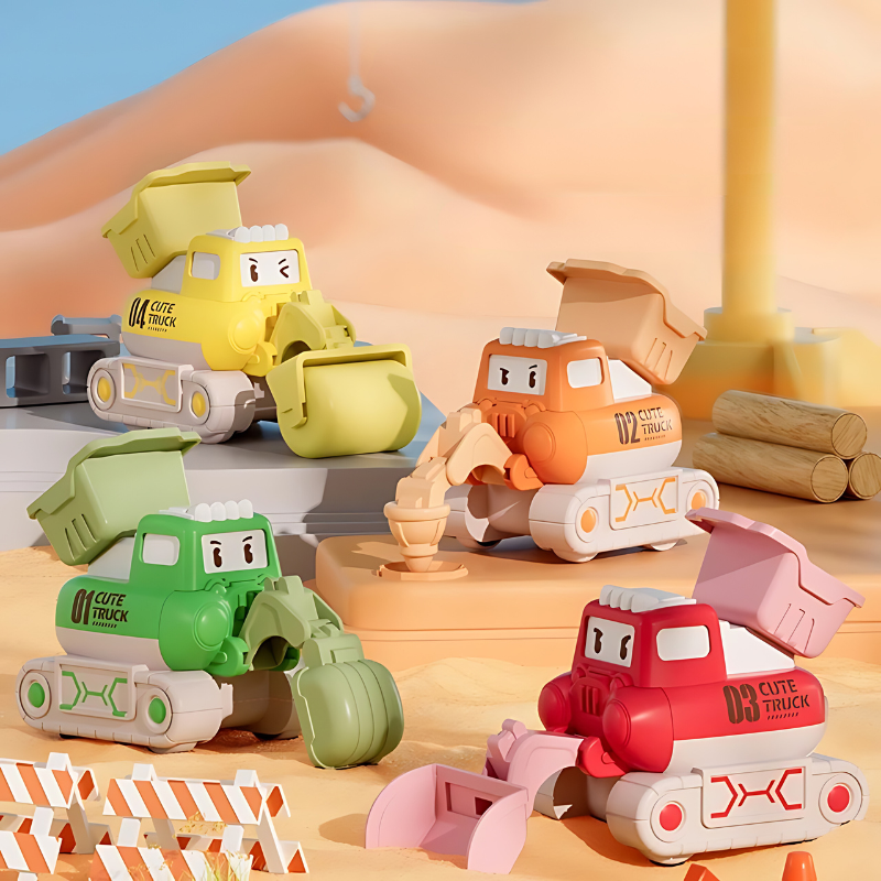 Exciting Childrens Construction Toy Vehicle Set
