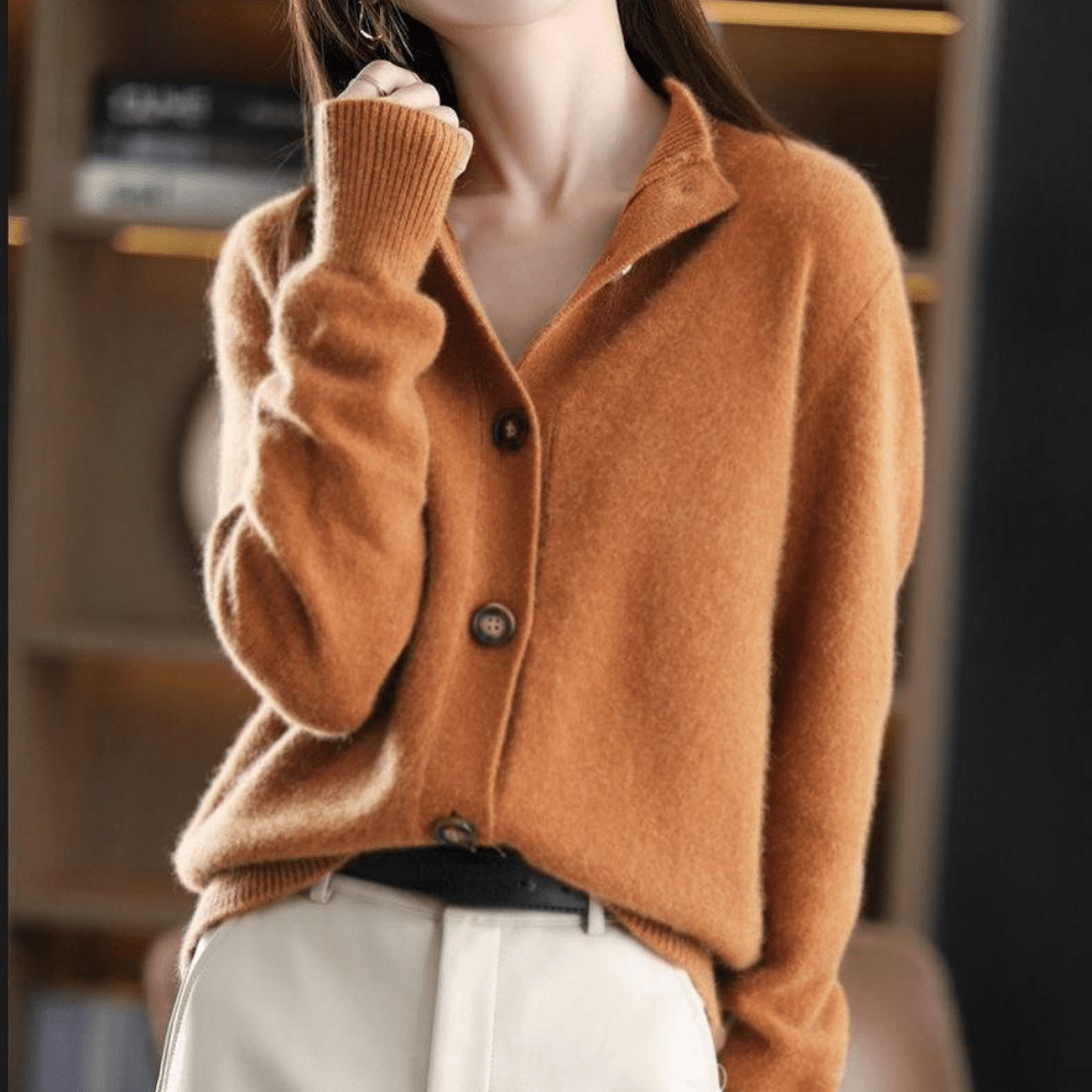 Cozy Ladies Crew Neck Knit Sweater