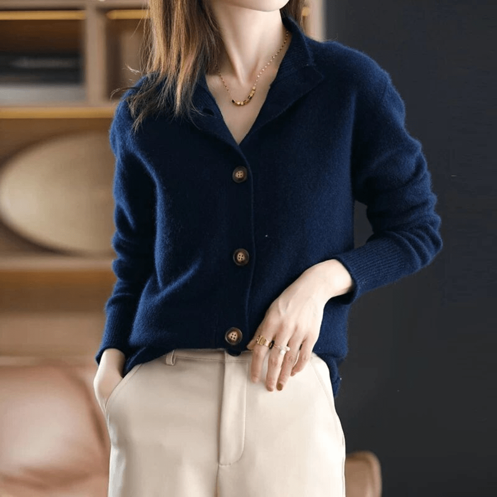 Cozy Ladies Crew Neck Knit Sweater - Luxicro