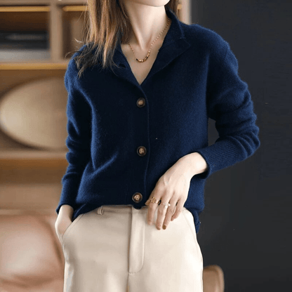 Cozy Ladies Crew Neck Knit Sweater - Luxicro